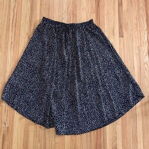 Floral Black and White Maxi Skirt